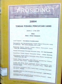 Image of Tindak Pidana Pencucian Uang ; Prosiding